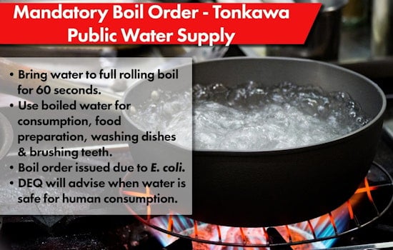 Tonkawa Told To Boil Tap Water After E. Coli Scare