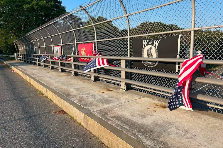 Vandals Rip Old Glory From Yarmouth Bridge Honoring Local Marine