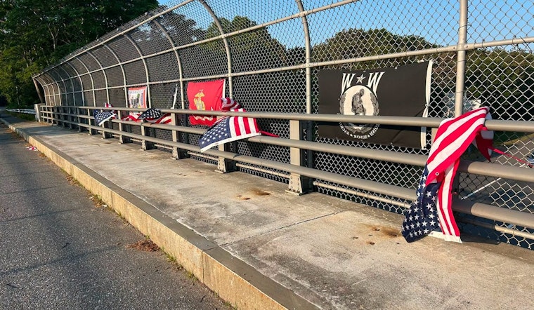 Vandals Rip Old Glory From Yarmouth Bridge Honoring Local Marine