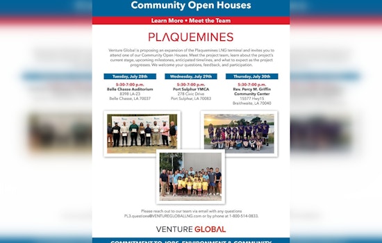 Venture Global Pushes Plaquemines LNG Buildout With Three-Night Open House Blitz