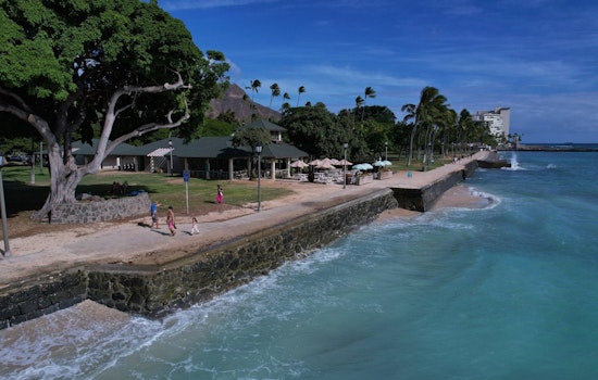 Waikiki Walkway Gives Way Again Beside Barefoot Beach Cafe
