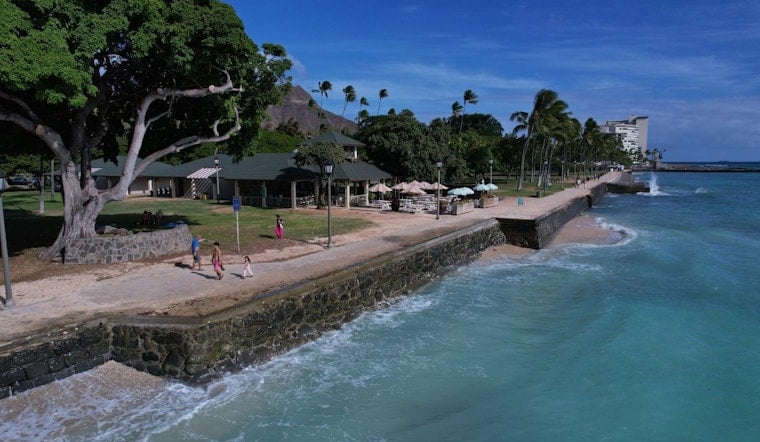 Waikiki Walkway Gives Way Again Beside Barefoot Beach Cafe