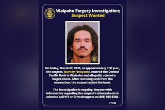 Waipahu Bank Hit by Suspected Check Scam, Cops Hunt Cash-Out Suspect