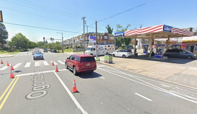 West Oak Lane Driver Slams Into Gas Pump, Injuring Two