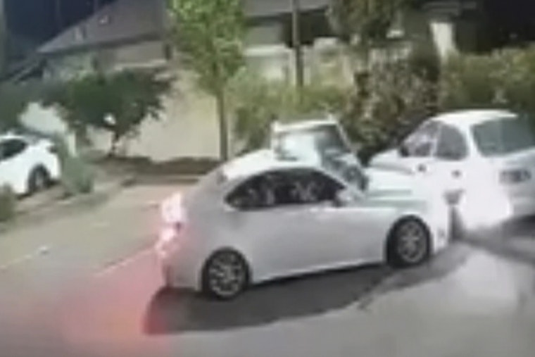 White Infiniti Wrecks Petaluma Taco Bell Lot, Screeches Off Into Night