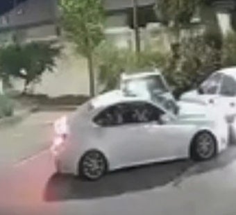 White Infiniti Wrecks Petaluma Taco Bell Lot, Screeches Off Into Night