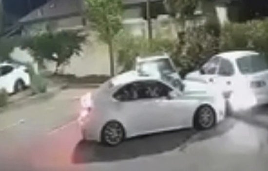 White Infiniti Wrecks Petaluma Taco Bell Lot, Screeches Off Into Night