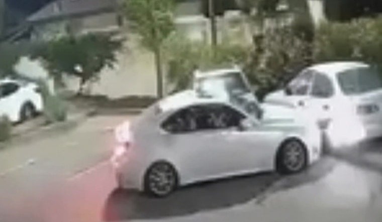 White Infiniti Wrecks Petaluma Taco Bell Lot, Screeches Off Into Night