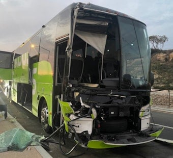 12 Bus Passengers Hospitalized After FlixBus, Semi Collide on I-5 in Encinitas