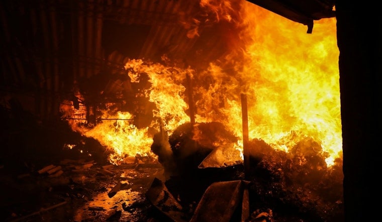 5-Alarm Fire Guts Vacant Wakefield Building, Snarls Commuter Rail