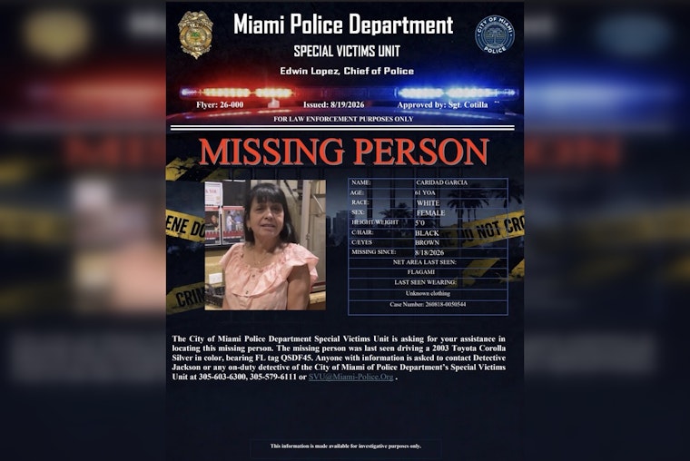 61-Year-Old Woman Vanishes From Miami's Flagami, Police Beg Public for Leads