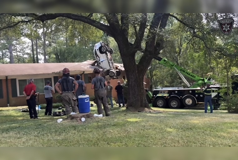 78-Year-Old Driver Dies After SUV Crashes Onto Roof of East Macon Home