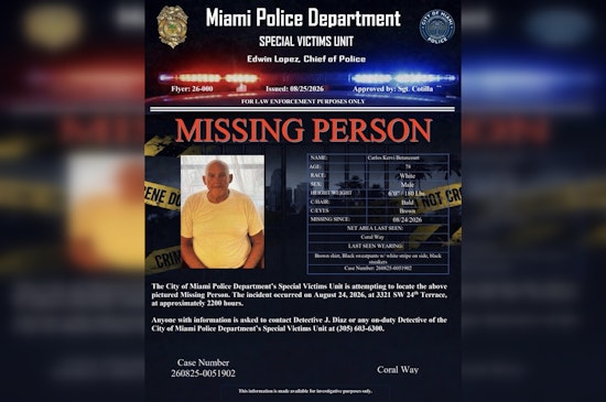 78-Year-Old Vanishes From Miami's Coral Way, Police Search Silver Bluff Streets