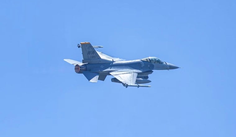 Air Force Pilot's Low F-16 Pass Over Falcons Practice Honors Brother He Lost