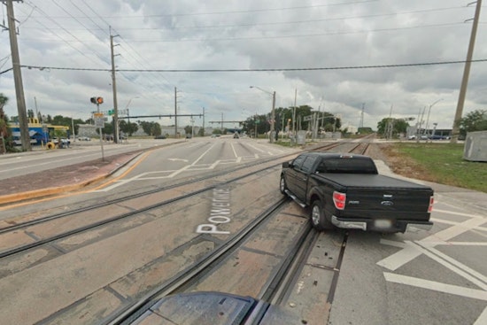 Amtrak Train Slams Into Stalled Car in Oakland Park, Sparking Fire Near Notorious Crossing