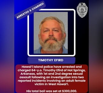 Arkansas Man's Bail Cut to $55K After Waikoloa Sexual Assault Indictment