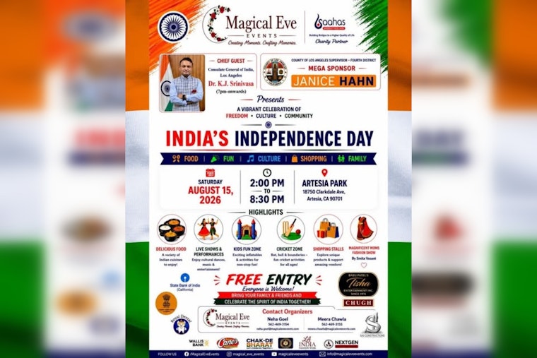 Artesia Park Hosts India's 80th Independence Day Bash, Free Entry for All