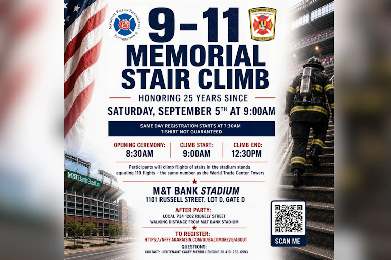 Baltimore Firefighters Mark 9/11's 25th Year With 110-Flight Stadium Climb