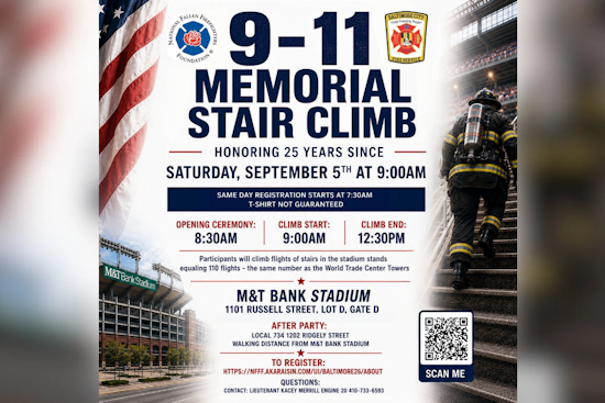 Baltimore Firefighters Mark 9/11's 25th Year With 110-Flight Stadium Climb