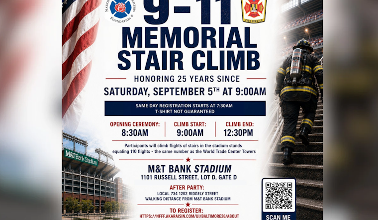 Baltimore Firefighters Mark 9/11's 25th Year With 110-Flight Stadium Climb