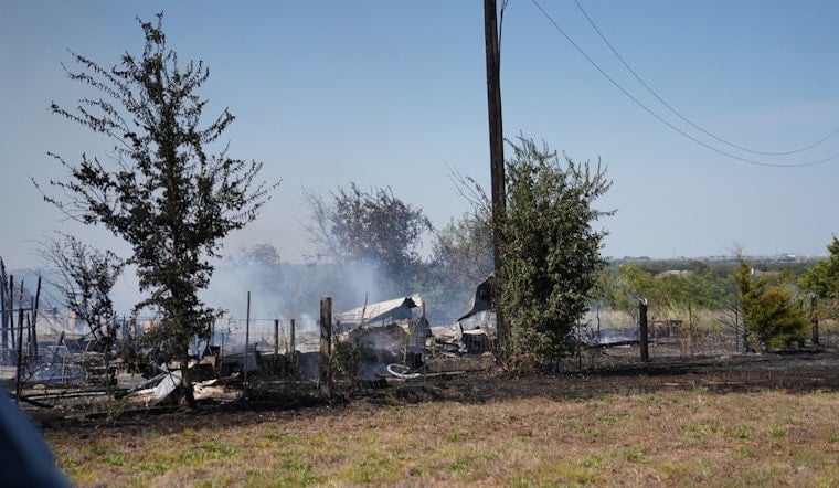 Barn Fire Erupts on Hutto's CR 138, Four Fire Departments Rush In