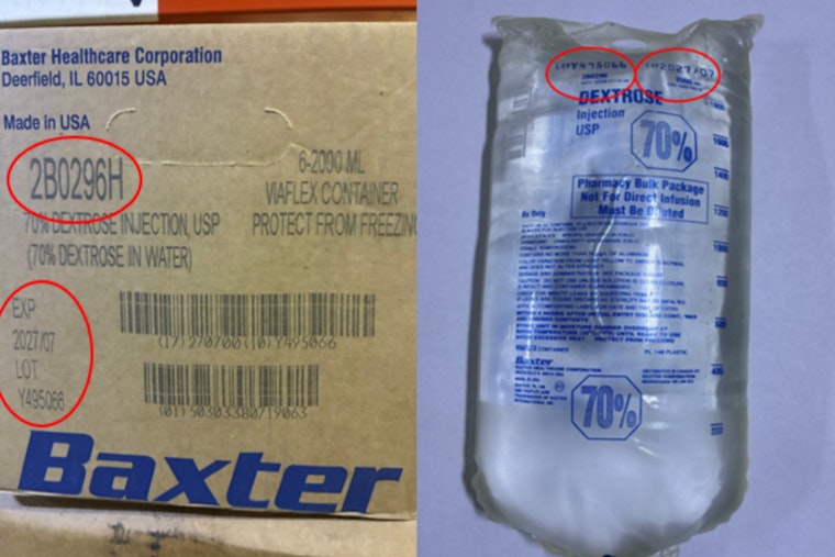 Baxter Recalls Three IV Solutions in Days Over Steel, Fiberglass and Cardboard Bits