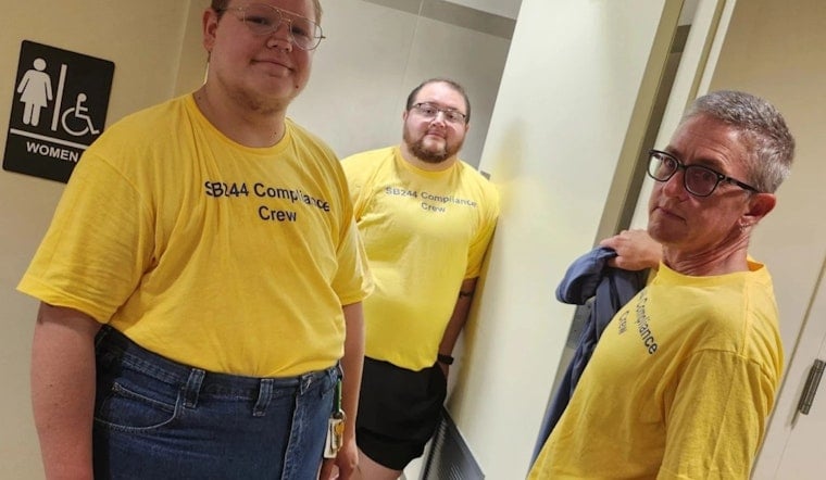 Bearded Trans Men Flood Kansas Women's Restrooms to Protest Bathroom Law