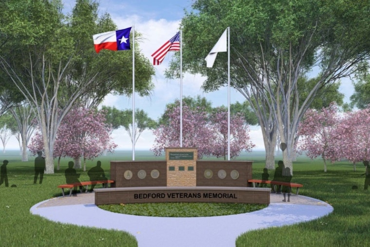 Bedford Fast-Tracks $218K Harris Ryals Park Veterans Plaza for Veterans Day Salute