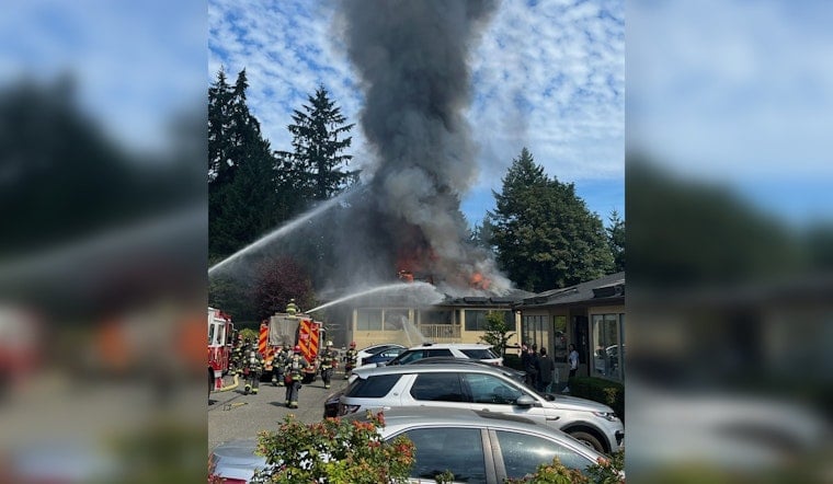 Bellevue Office Fire Collapses Roof, Injures Three Firefighters, One Civilian