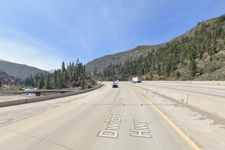 Big Rig Cab Dangles 80 Feet Off I-80 Bridge Near Truckee, Driver Airlifted