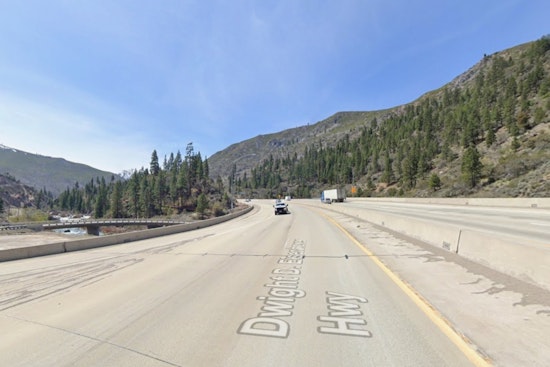 Big Rig Cab Dangles 80 Feet Off I-80 Bridge Near Truckee, Driver Airlifted