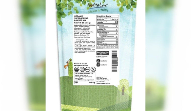 Brooklyn's Food to Live Recalls Nine Green Powders After Salmonella Turns Up Again