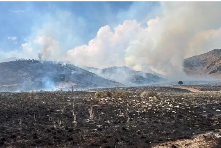Brushy Canyon Fire Explodes to 9,600 Acres on Promontory Point, Smoke Chokes Cache Valley