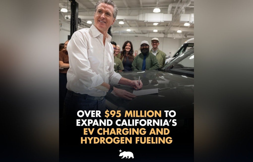 California Pours $95 Million More Into EV Chargers as Hydrogen Bet Sputters