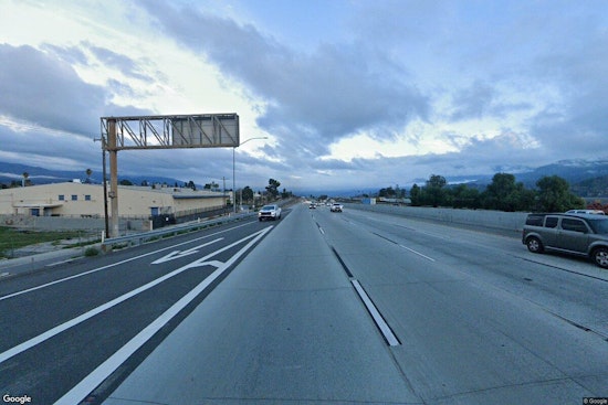 Car Flips, Takes Down Light Pole on I-10 in Banning, Injuring at Least One