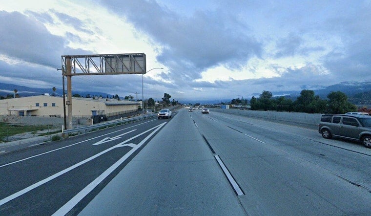 Car Flips, Takes Down Light Pole on I-10 in Banning, Injuring at Least One