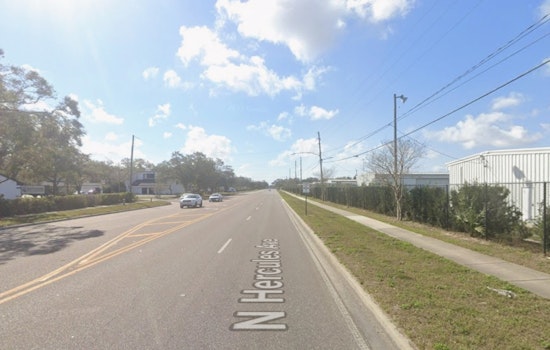 Car Plunges Into Clearwater Pond Off Hercules Avenue, Driver Airlifted In Serious Condition