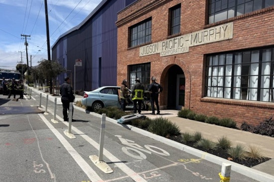 Car Slams Into Building at 17th and Texas in Potrero Hill, SFFD Responds
