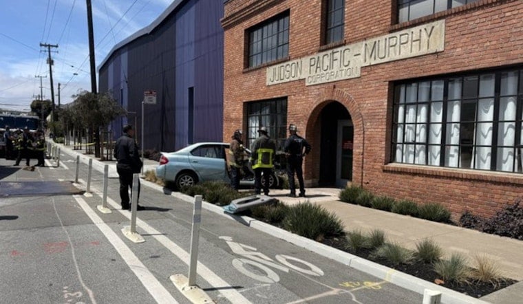 Car Slams Into Building at 17th and Texas in Potrero Hill, SFFD Responds