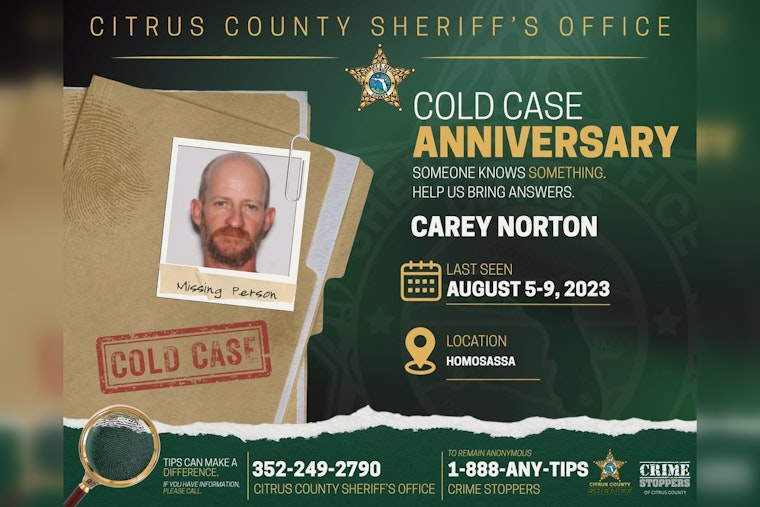 Carey Norton Missing From Homosassa, Florida Since 2023