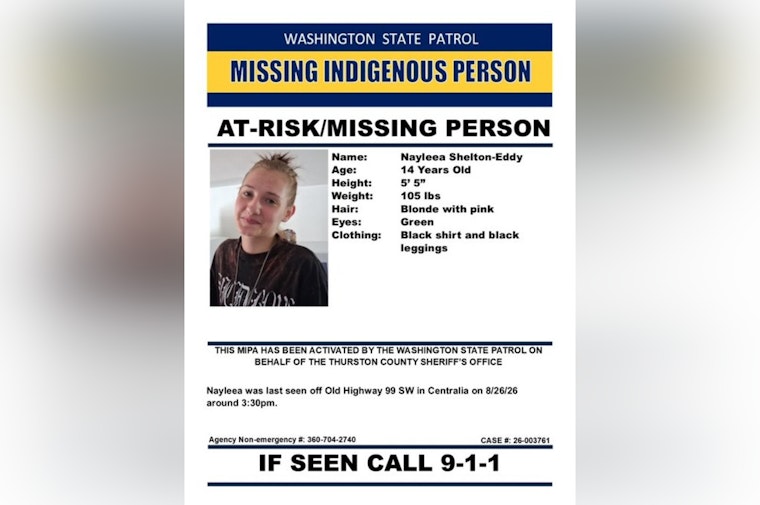 Centralia Girl, 14, Missing Again Off Old Highway 99, Third Native Alert This Summer