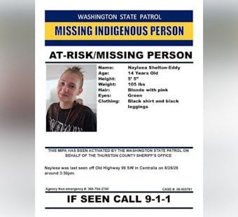 Centralia Girl, 14, Missing Again Off Old Highway 99, Third Native Alert This Summer