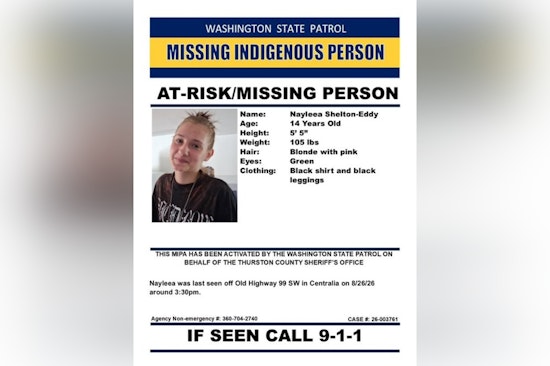 Centralia Girl, 14, Missing Again Off Old Highway 99, Third Native Alert This Summer