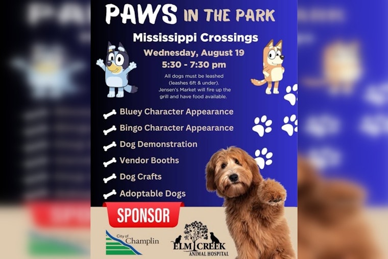 Champlin's Paws in the Park Returns With Bluey, Rescues and $12 Dog Licenses