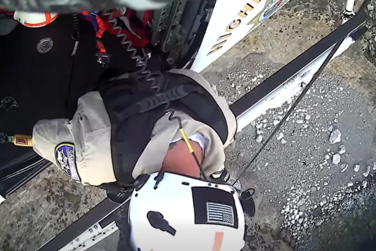 CHP Helicopter Plucks Two Climbers From 600-Foot Big Sur Cliff Chute