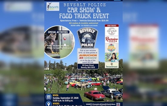 Chrome, Chow and Cops: Beverly Police Roll Out Lynch Park Car Show and Food Truck Fest