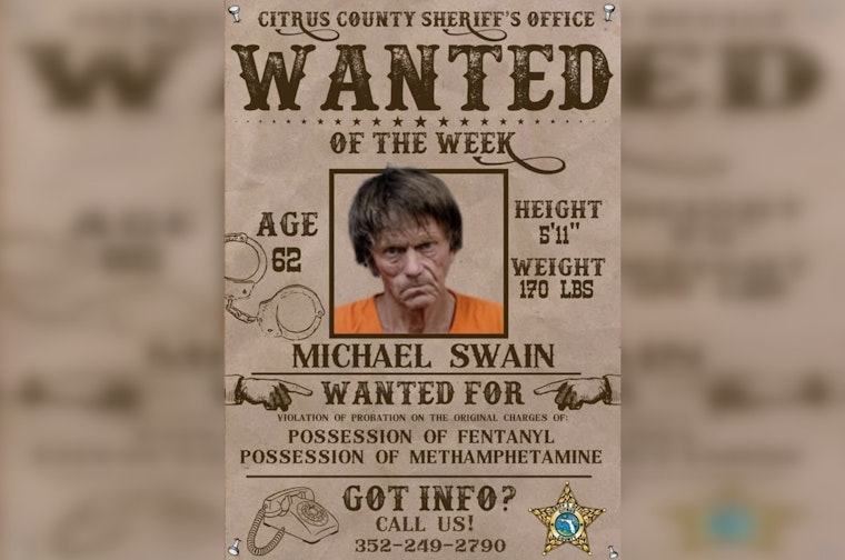 Citrus County Deputies Hunt 62-Year-Old Wanted Over Meth, Fentanyl Probation Case