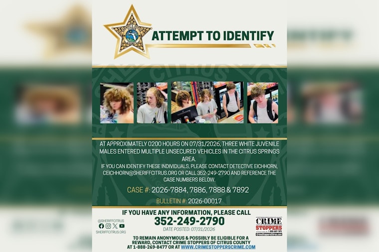 Citrus Springs Vehicle Burglary Suspects Identified After Multiple Break-Ins