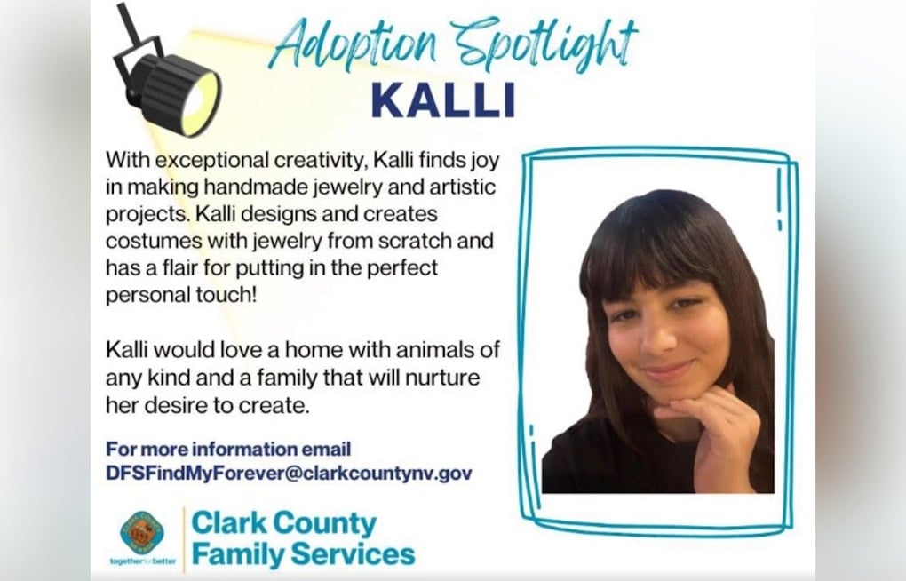 Clark County Spotlights Kalli, a Creative Teen Waiting for a Forever Home
