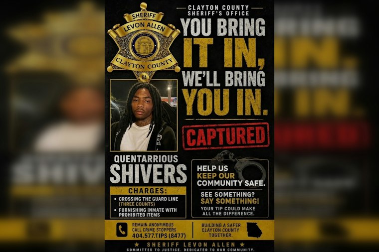 Clayton County Fugitive Unit Nabs Man Who Smuggled Liquor, Weapons Into Jail